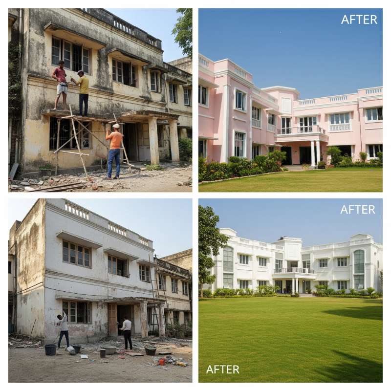 Building renovation by interior architect in Kolkata – before and after