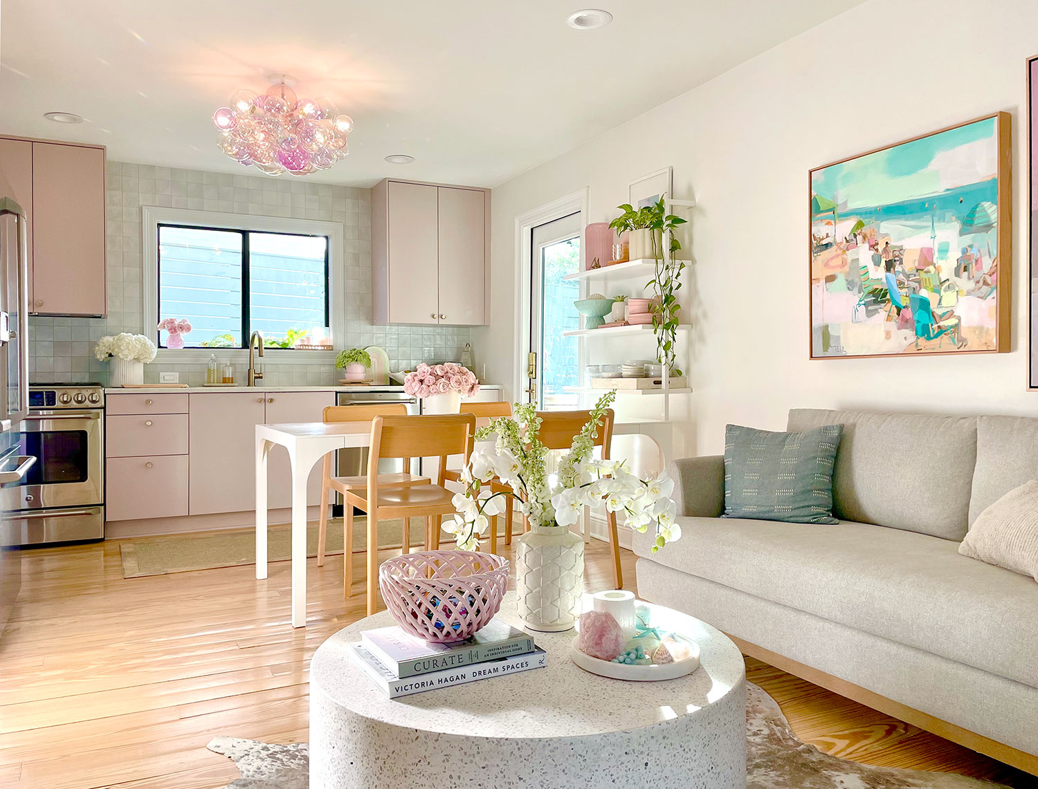 Small ikea kitchen seating area with door.jpg